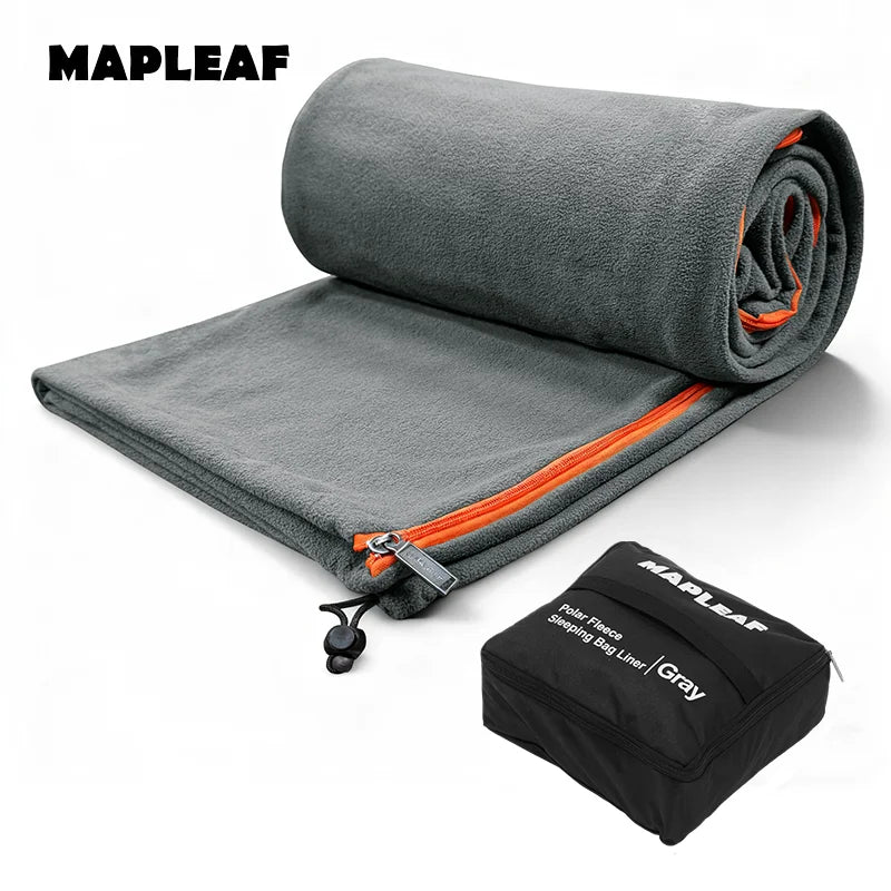MAPLEAF Lightweight Sleeping Bag 3 in 1 Fleece Liner Blanket Warm Winter Skin-Friendly Anti-Pilling Double-Sided Washable Camp