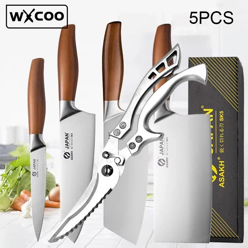 VLEO Japanese Professional Chef Knife Stainless Steel Chopping Meat Cleaver Fruit Peeling Slicing Boning Knife Kitchen Tool