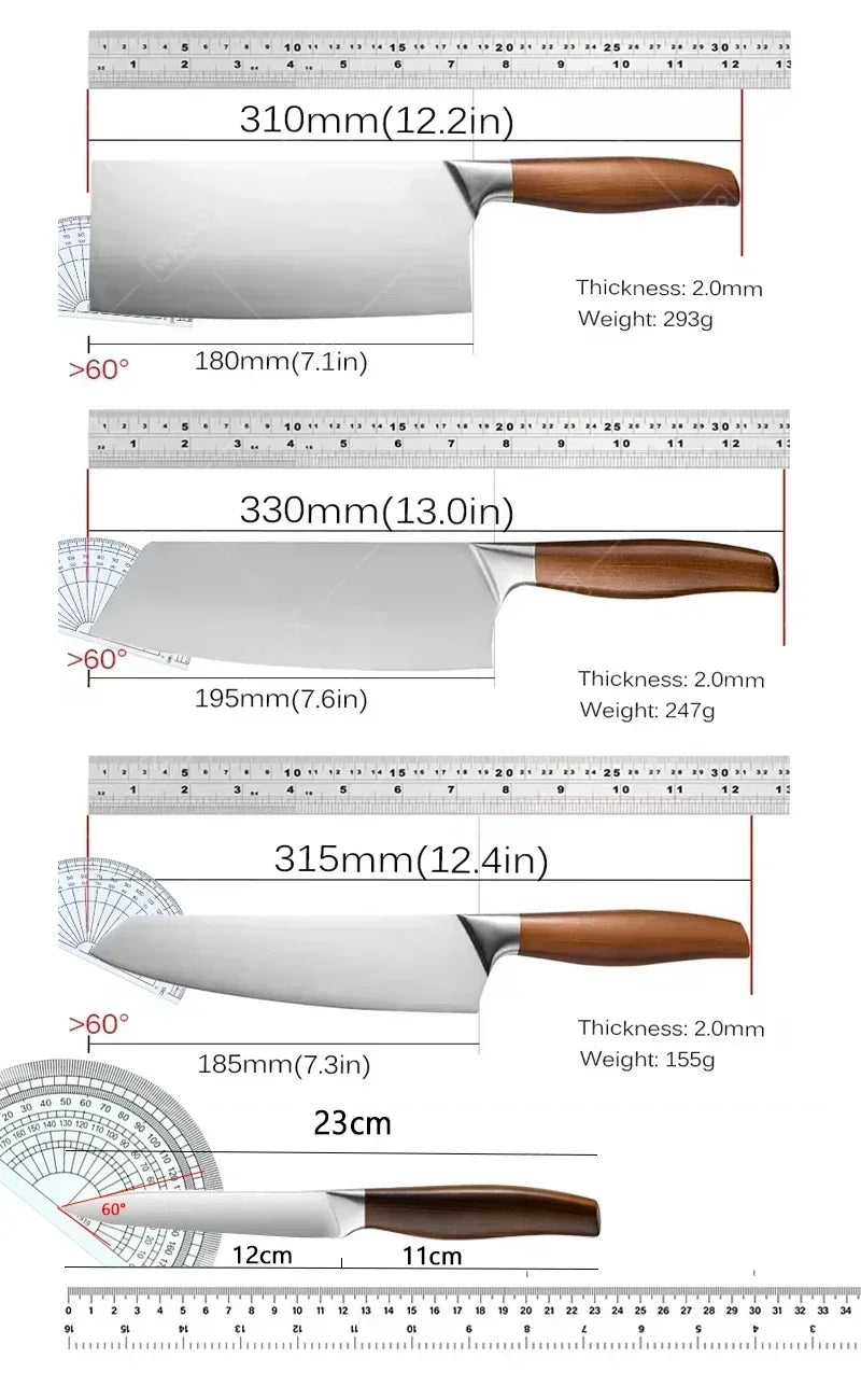 VLEO Japanese Professional Chef Knife Stainless Steel Chopping Meat Cleaver Fruit Peeling Slicing Boning Knife Kitchen Tool