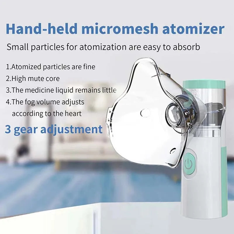 Medical Nebulizer Machine Asthma Inhaler Mini Handheld Automizer Children Adult Kid Steam Inhale Home Nebulizer Health Care