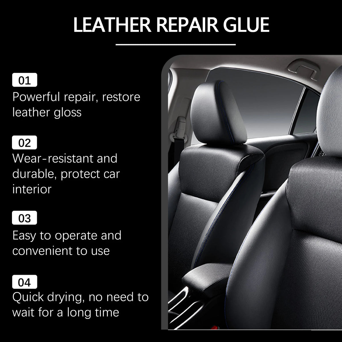 30ml Car Leather Repair Repair Fluid Auto Seat Maintenance Leather Care Liquid Rubber Leather Gel Sofa Car Leather Adhesive Glue