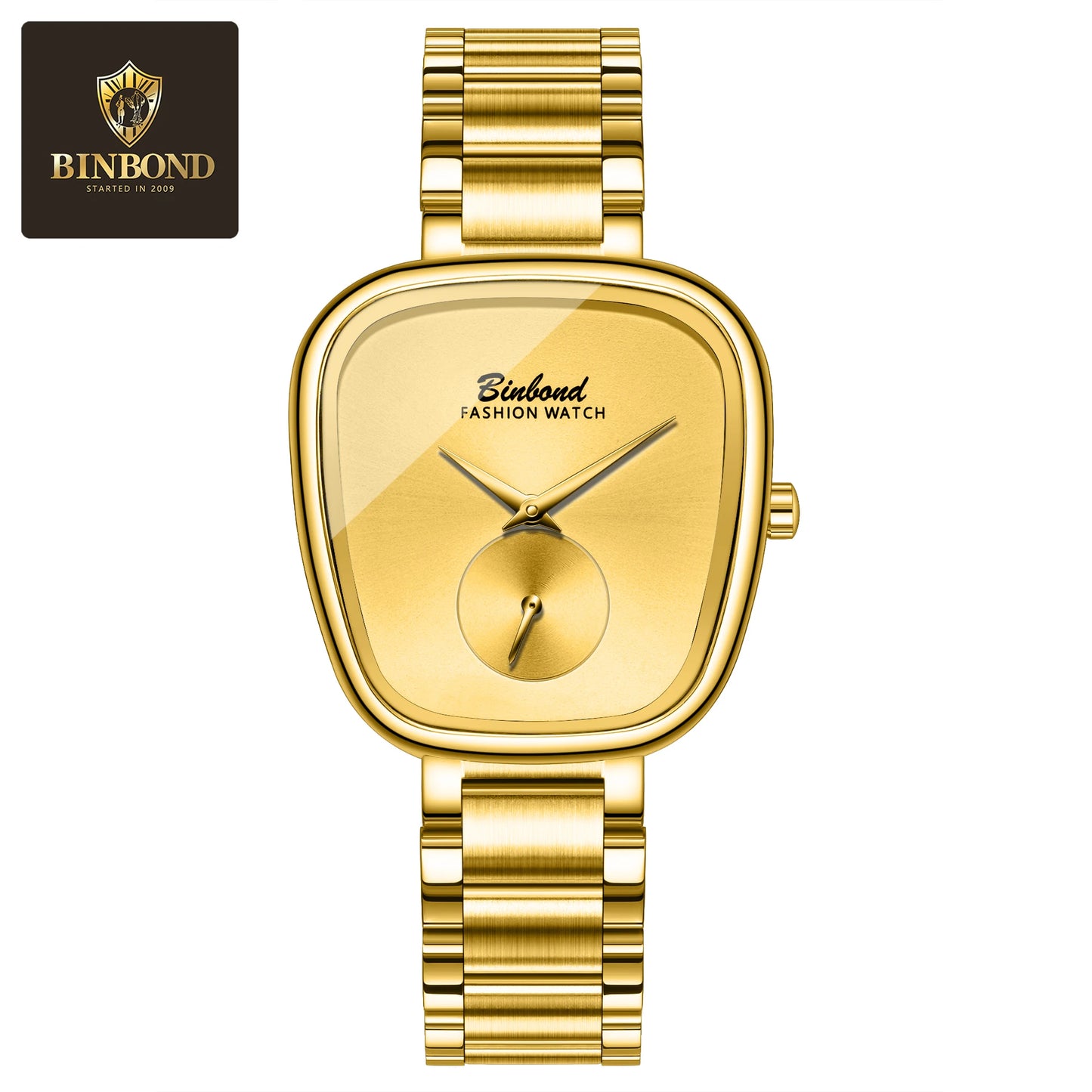 BINBOND Simple Quartz Watches For Women Luxury Precise Luminous Waterproof Elegant Women's Watch Casual Sturdy Stainless Reloj