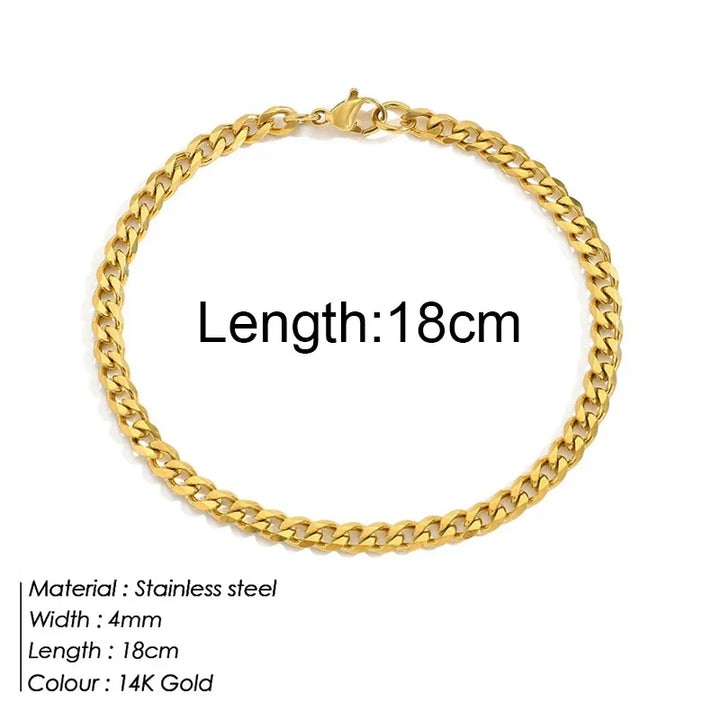Gold Color Bracelet Stainless Steel Twist
