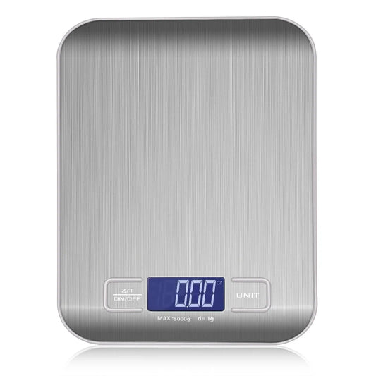 5kg/10kg 1g Portable Kitchen Scale Coffee Electronic Scale Stainless Steel Surface LCD Backlit Kitchen Food Scales Weighing Tool