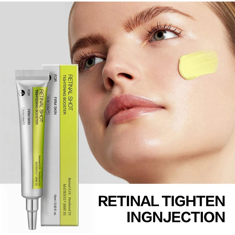 Korean Retinol Shot Eyes Tightening Moisturizing Booster Cream,Vitamin A Facial Skin Firming Lifting Care Serum,Reduce Fine Line