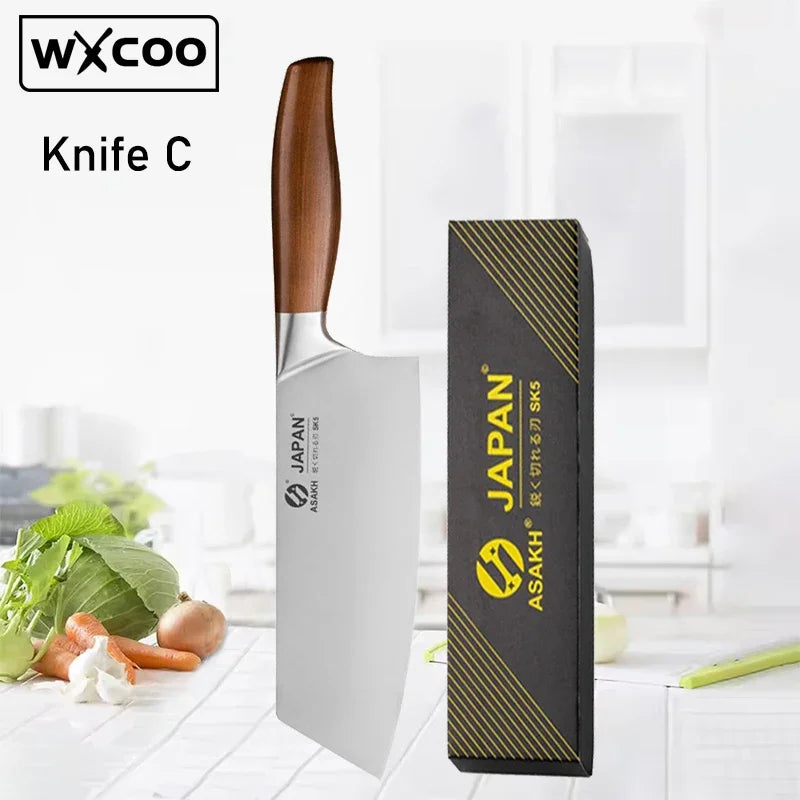 VLEO Japanese Professional Chef Knife Stainless Steel Chopping Meat Cleaver Fruit Peeling Slicing Boning Knife Kitchen Tool