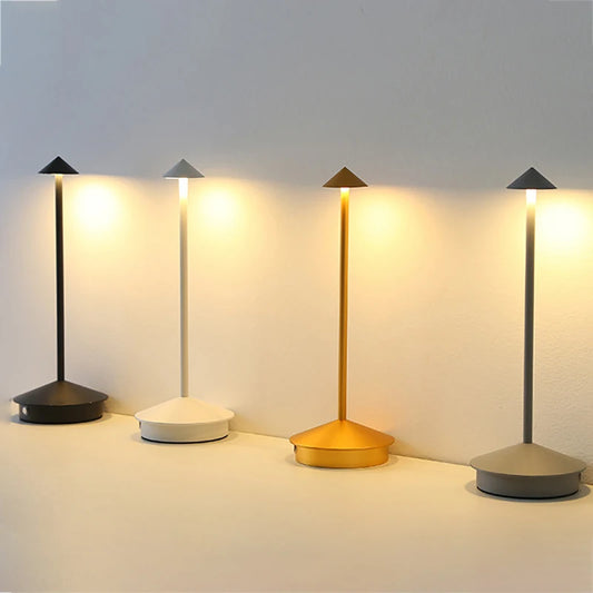 Kabellose LED-Tischlampe aus Aluminium – Touch & dimmbar