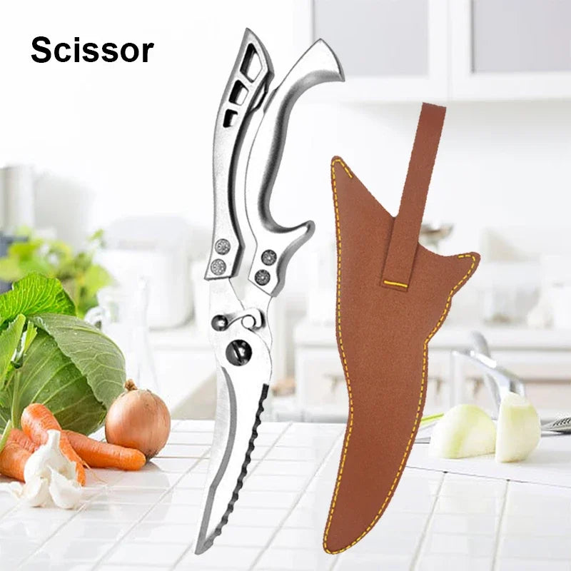 VLEO Japanese Professional Chef Knife Stainless Steel Chopping Meat Cleaver Fruit Peeling Slicing Boning Knife Kitchen Tool