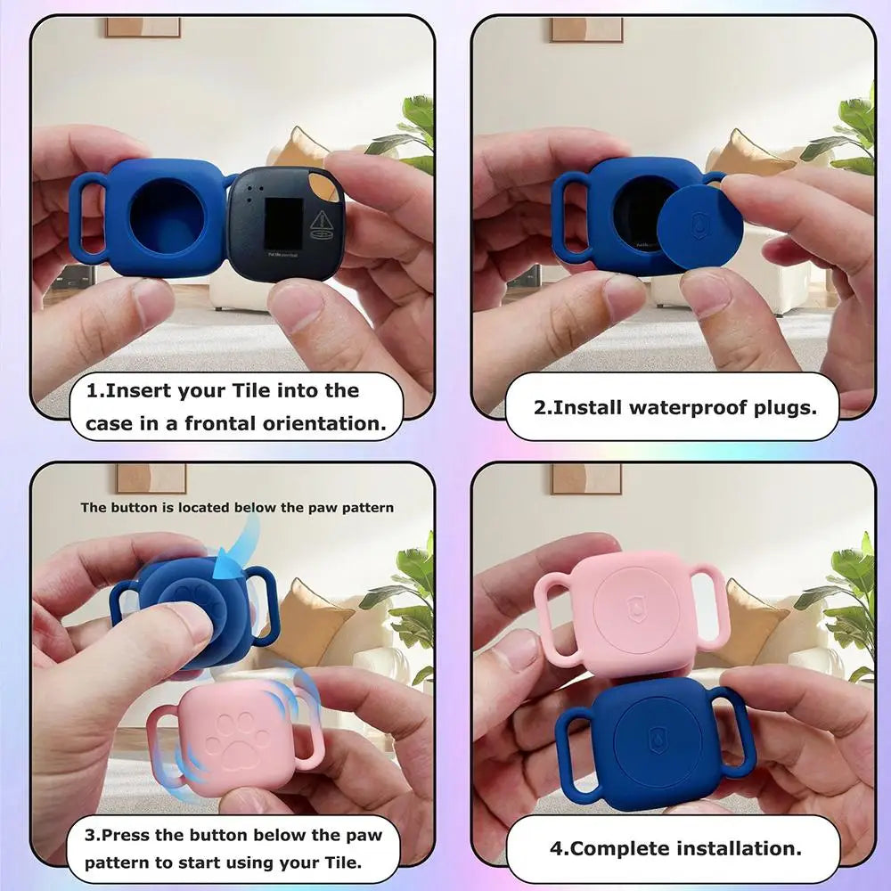 Silicone Protective Case For Tile Mate2022/2024 Pet Collar Location Anti-Scratch Anti-Lost Device Cover Sleeve Bumper