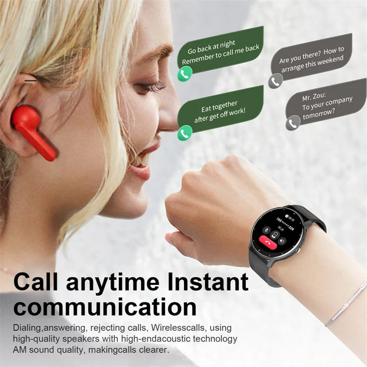 LIGE Smart Watch Women Men Full Touch Screen