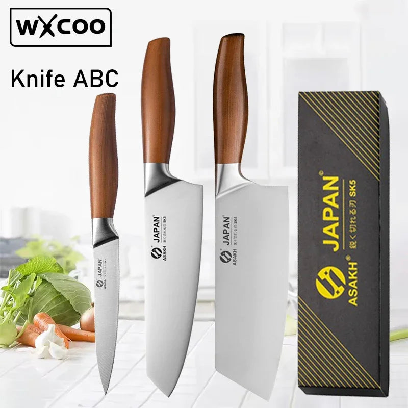 VLEO Japanese Professional Chef Knife Stainless Steel Chopping Meat Cleaver Fruit Peeling Slicing Boning Knife Kitchen Tool