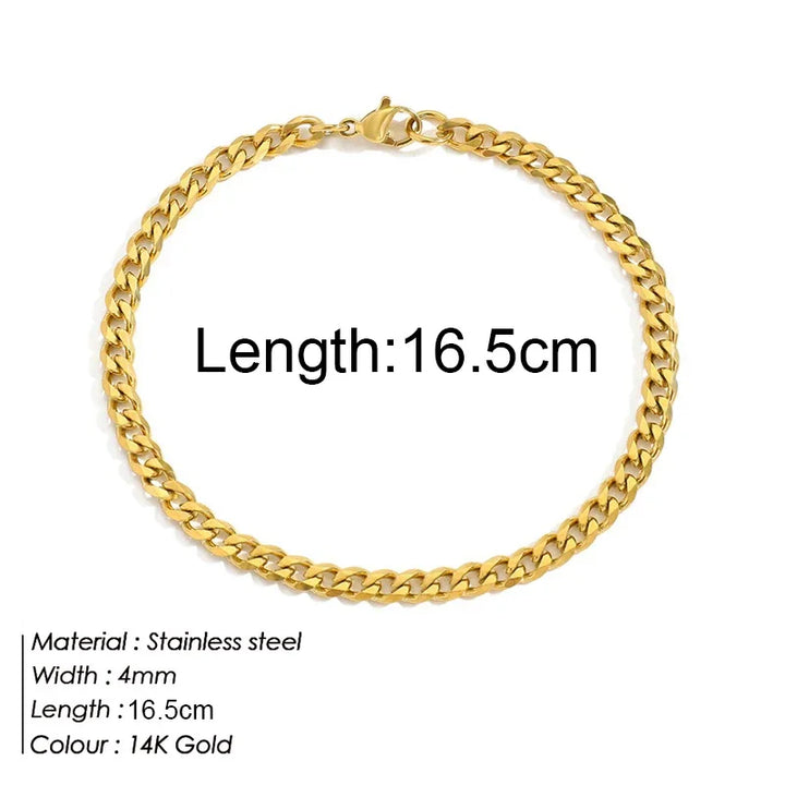 Gold Color Bracelet Stainless Steel Twist