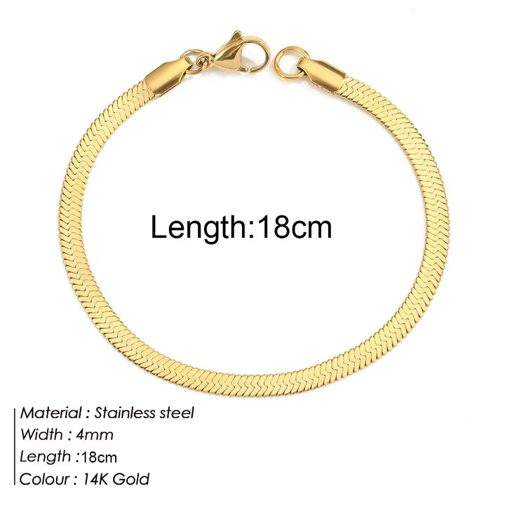 Gold Color Bracelet Stainless Steel Twist