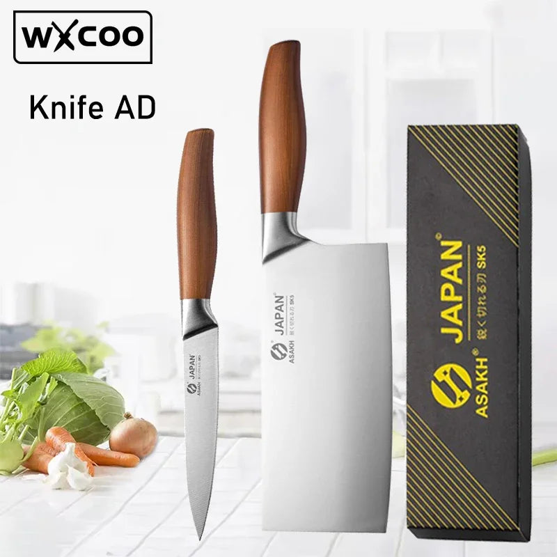 VLEO Japanese Professional Chef Knife Stainless Steel Chopping Meat Cleaver Fruit Peeling Slicing Boning Knife Kitchen Tool