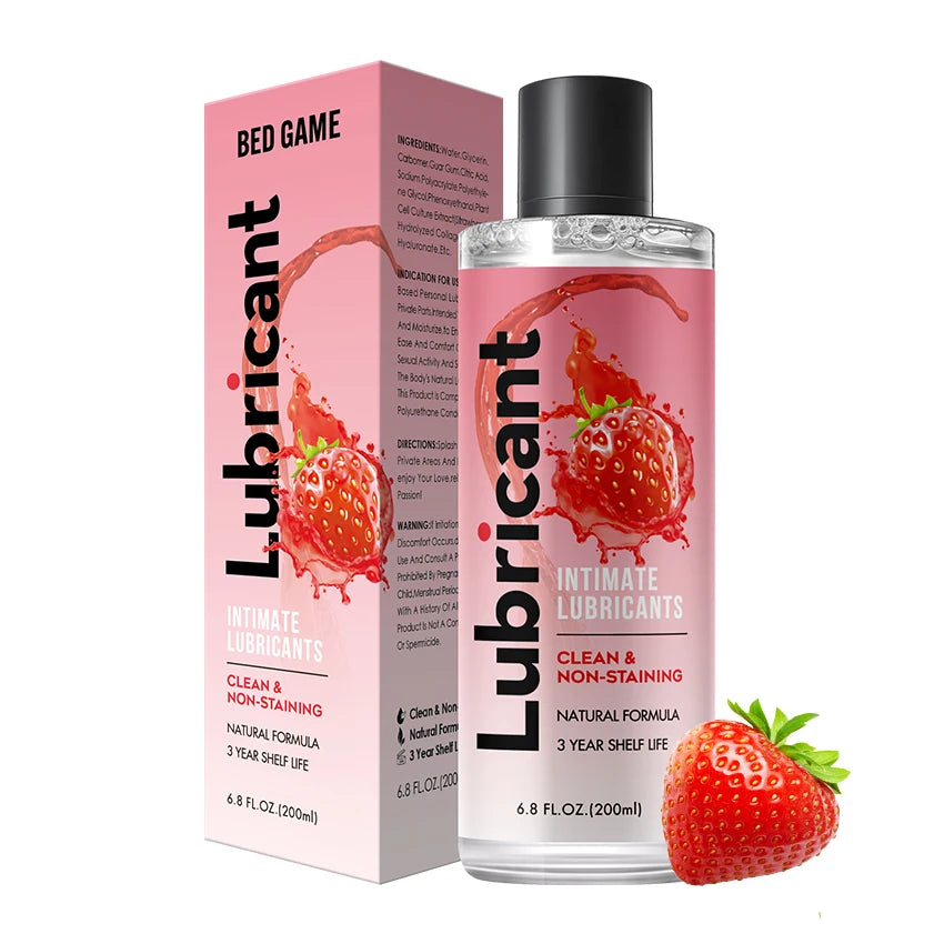 Fruit Water-Soluble Lubricantion Water Based Gel Lubricats Sex Intimate for Adults Men Women Gay Body Sexy Strawberry Fragrance