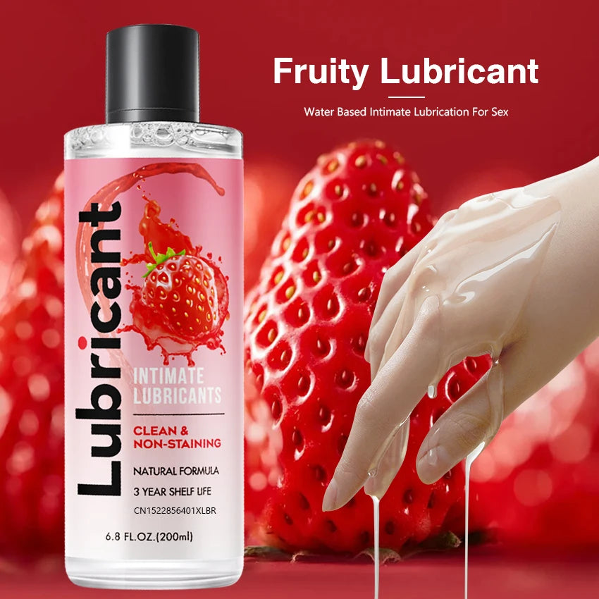 Fruit Water-Soluble Lubricantion Water Based Gel Lubricats Sex Intimate for Adults Men Women Gay Body Sexy Strawberry Fragrance