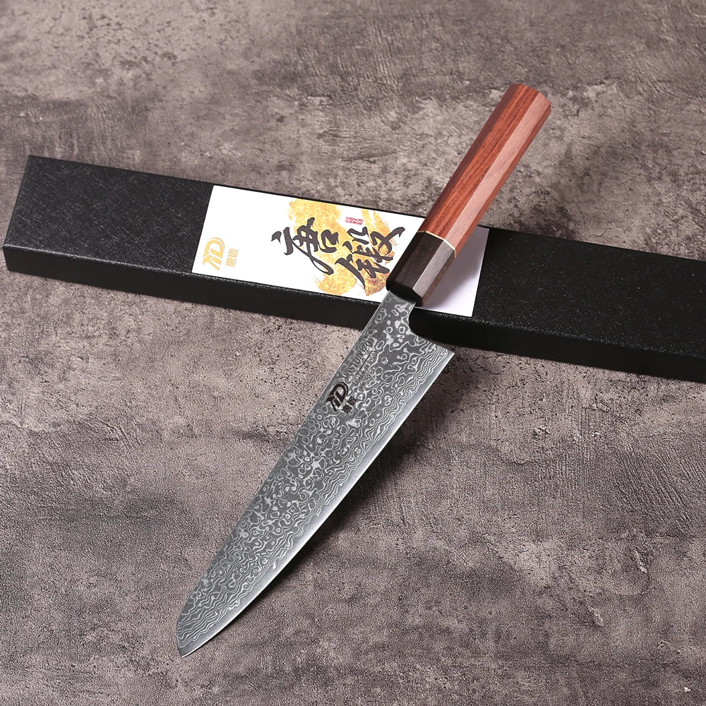 MOSTODOZO 8.2-inch Chef Knife Damascus Steel Professional Kitchen Knives Meat Slicing Cleaver Japanese Handmade Cooking Tools