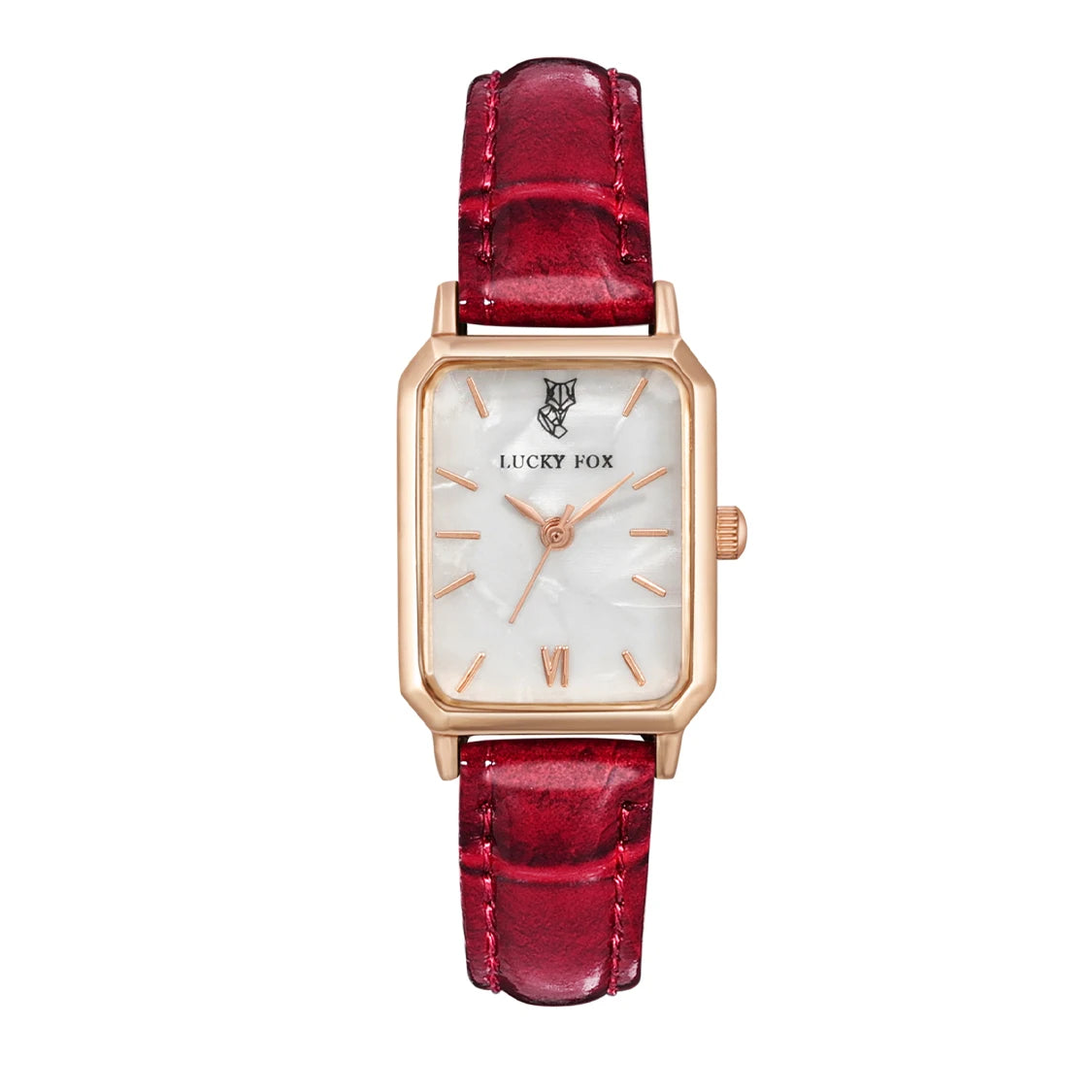 LUCKY FOX Women Watches Fashion Green Square Leather Quartz Watch Luxury Ladies Wristwatch Girlfriend Gift