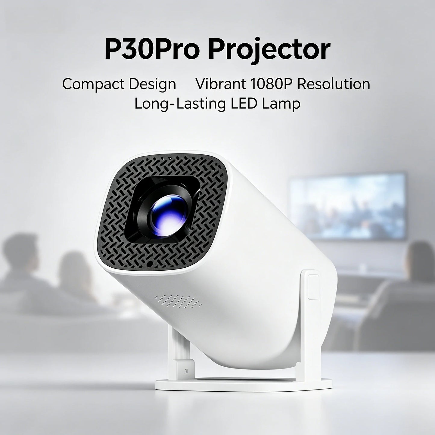 Tragbarer Mini-Projektor P30 Pro – WLAN, Bluetooth & Auto-Keystone