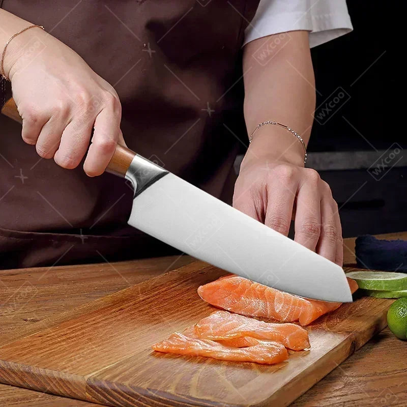 VLEO Japanese Professional Chef Knife Stainless Steel Chopping Meat Cleaver Fruit Peeling Slicing Boning Knife Kitchen Tool