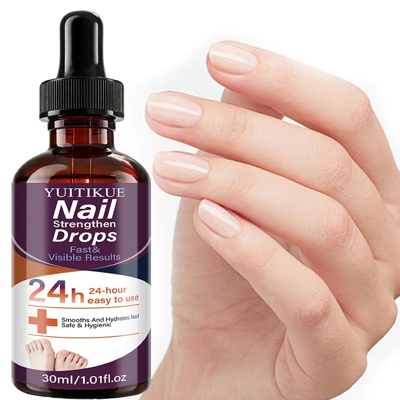YUITIKUE Nail Strengthen Drops 24H Fast Repair Nourishing Treatment for Damaged Brittle Nails Care