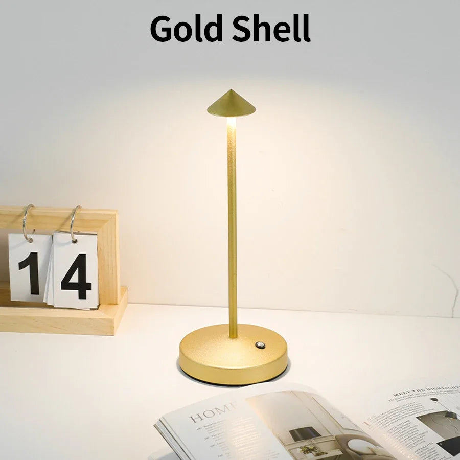 Kabellose LED-Tischlampe aus Aluminium – Touch & dimmbar