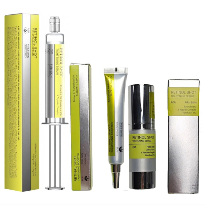 Korean Retinol Shot Eyes Tightening Moisturizing Booster Cream,Vitamin A Facial Skin Firming Lifting Care Serum,Reduce Fine Line