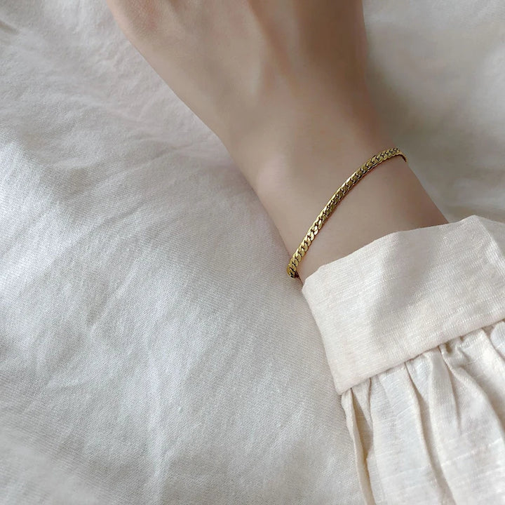 Gold Color Bracelet Stainless Steel Twist