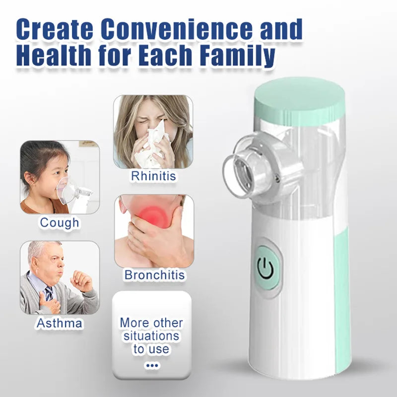 Medical Nebulizer Machine Asthma Inhaler Mini Handheld Automizer Children Adult Kid Steam Inhale Home Nebulizer Health Care