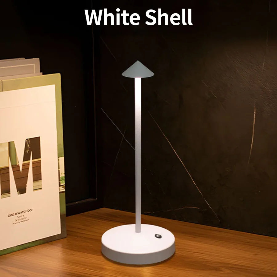 Kabellose LED-Tischlampe aus Aluminium – Touch & dimmbar