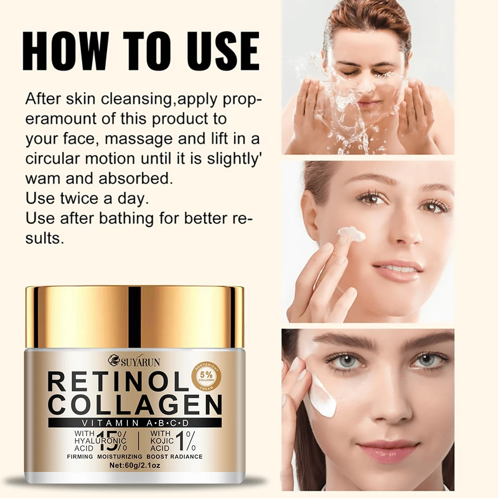 Collagen moisturizing cream with natural kojic acid and advanced hyaluronic acid, moisturizing and easy to absorb