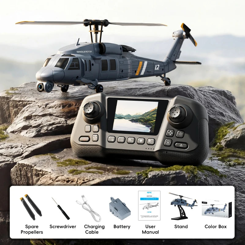 New L2 RC Helicopter 6-axis Gyroscope 8k Camera Altitude Hold Optical Flow Remote Control Helicopter Rc Toys for Kid Adult