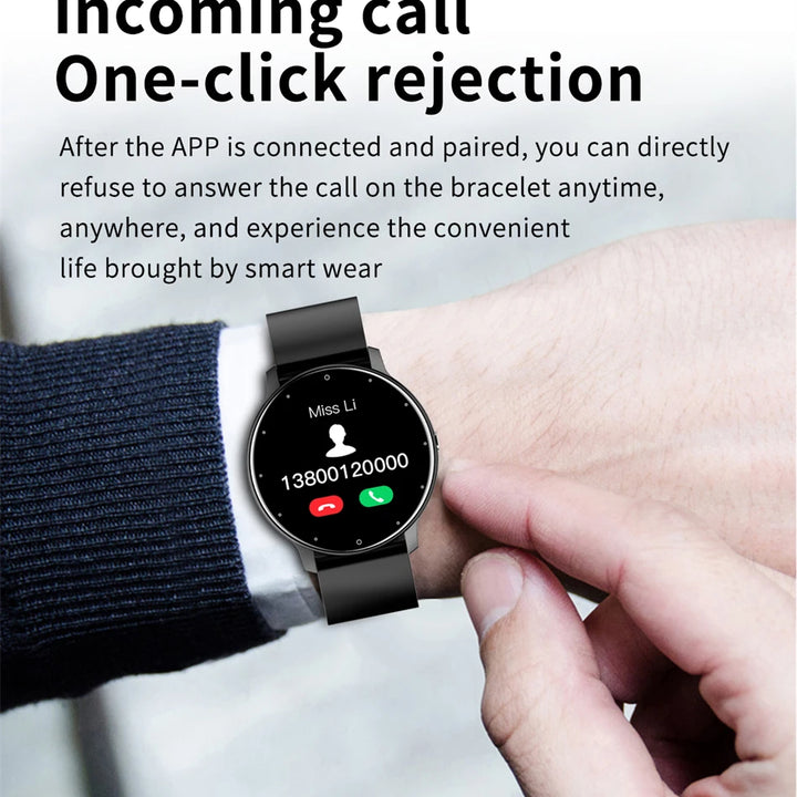 LIGE Smart Watch Women Men Full Touch Screen