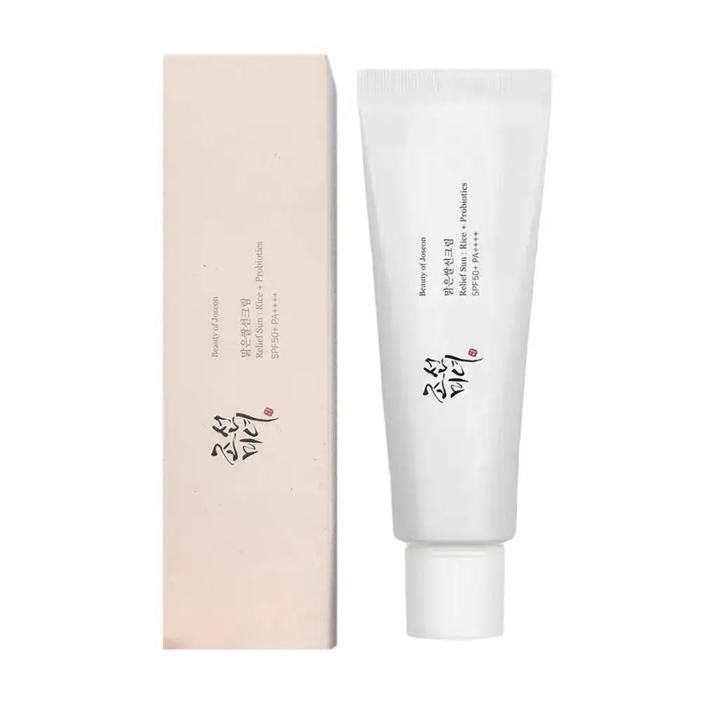 SPF50+ Anti UV Sun Block Facial 50ml Beauty Sunscreen for Body and Face Rice Probiotic Solar Blocker Skin Cream Summer Seaside