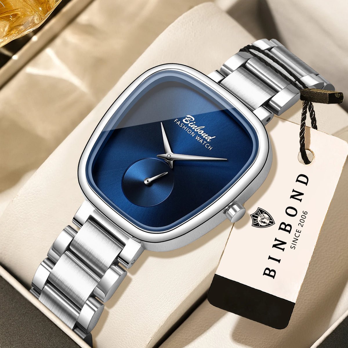 BINBOND Simple Quartz Watches For Women Luxury Precise Luminous Waterproof Elegant Women's Watch Casual Sturdy Stainless Reloj