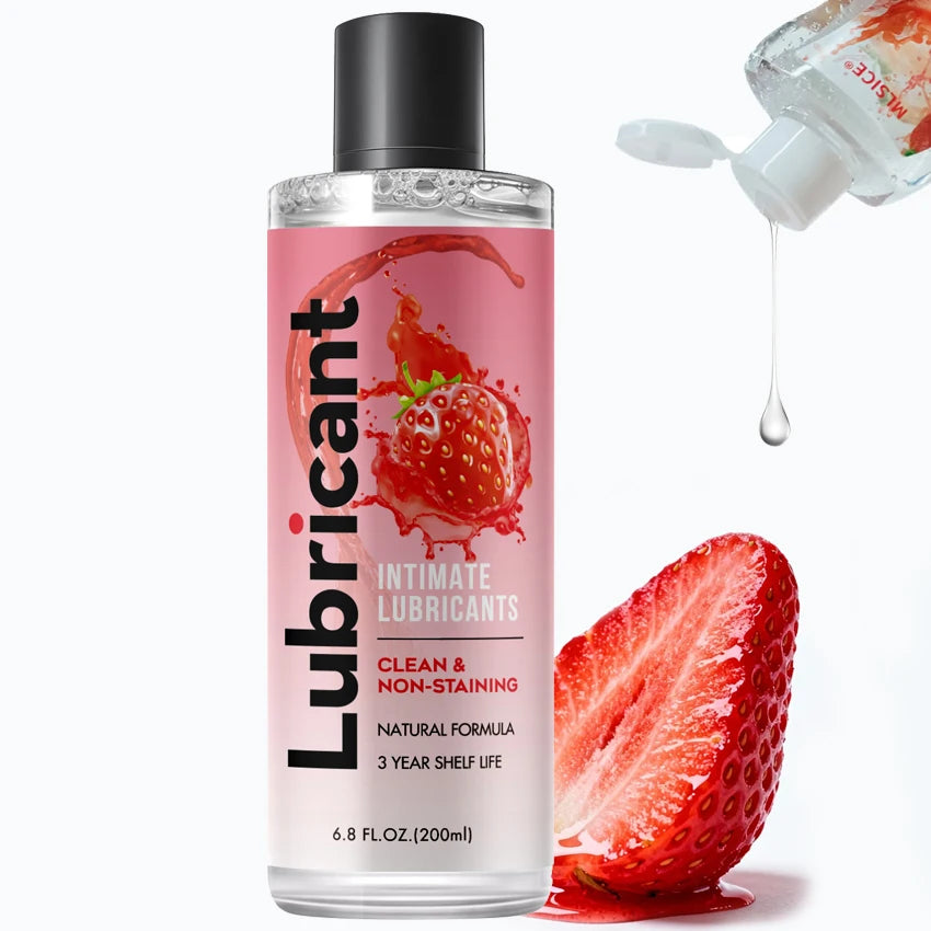 Fruit Water-Soluble Lubricantion Water Based Gel Lubricats Sex Intimate for Adults Men Women Gay Body Sexy Strawberry Fragrance