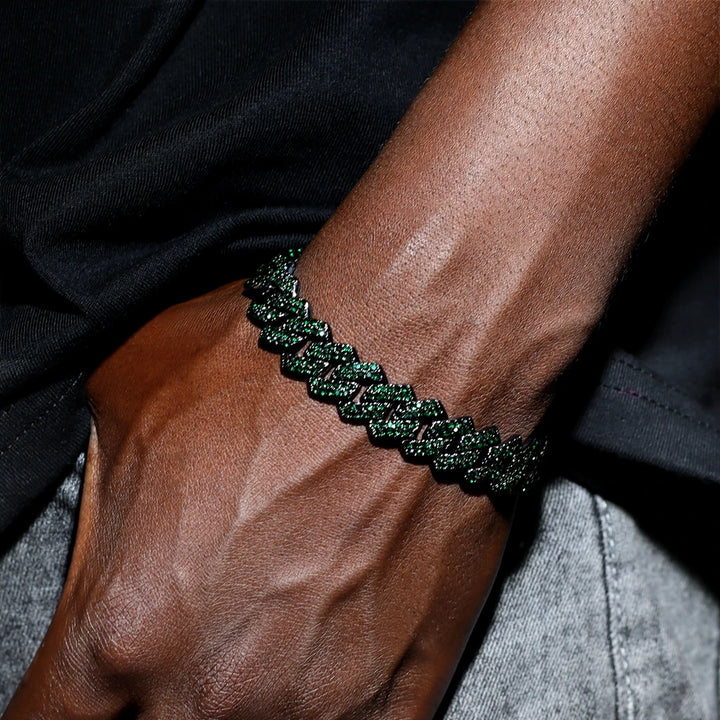 14MM Iced Prong Link Cuban Chain Bracelets