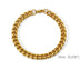 Gold Color Stainless Steel Cuban Chain Men's Bracelet Simple