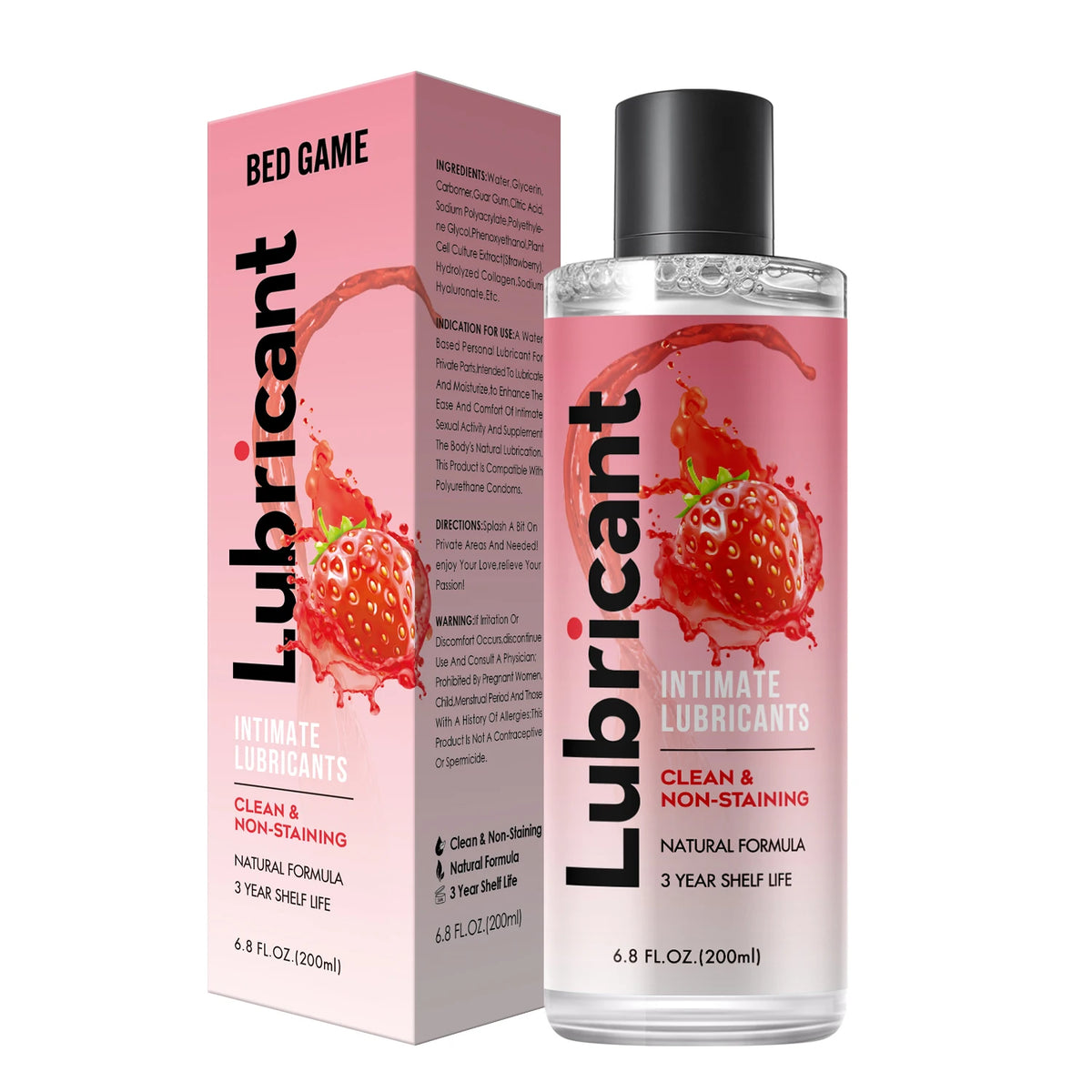Fruit Water-Soluble Lubricantion Water Based Gel Lubricats Sex Intimate for Adults Men Women Gay Body Sexy Strawberry Fragrance