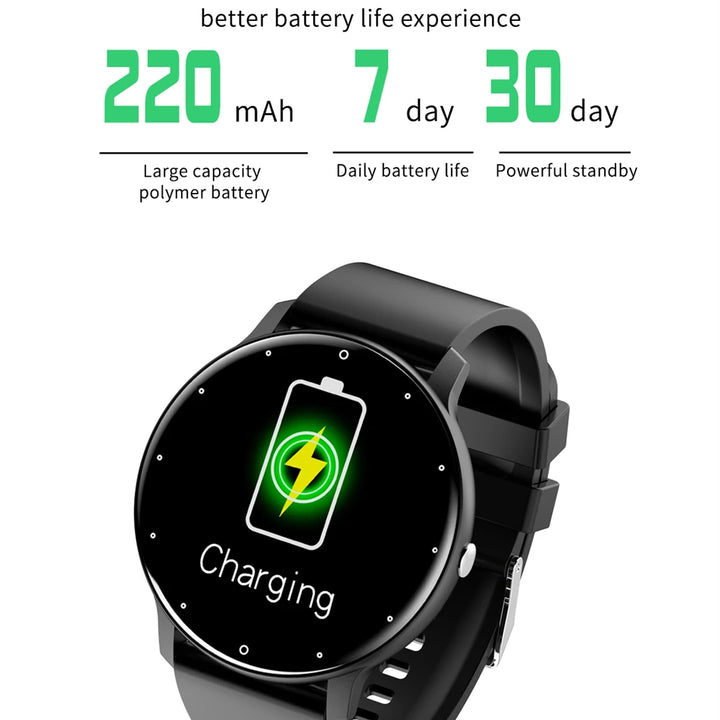 LIGE Smart Watch Women Men Full Touch Screen