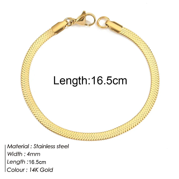 Gold Color Bracelet Stainless Steel Twist
