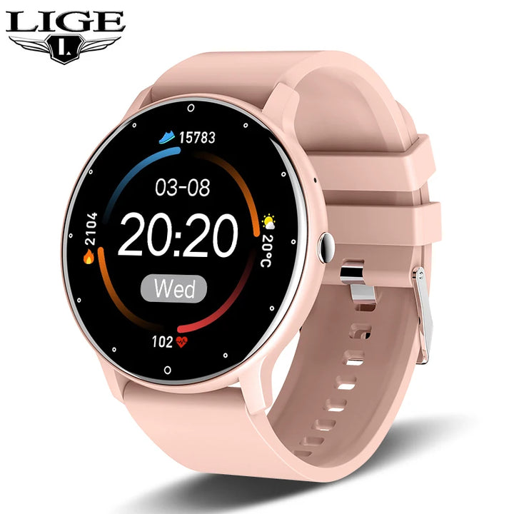 LIGE Smart Watch Women Men Full Touch Screen