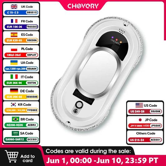 CHOVERY Robot vacuum cleaner window cleaning robot window cleaner electric glass limpiacristales remote control