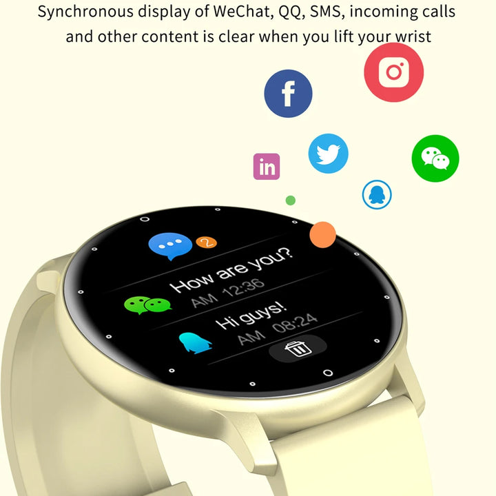 LIGE Smart Watch Women Men Full Touch Screen