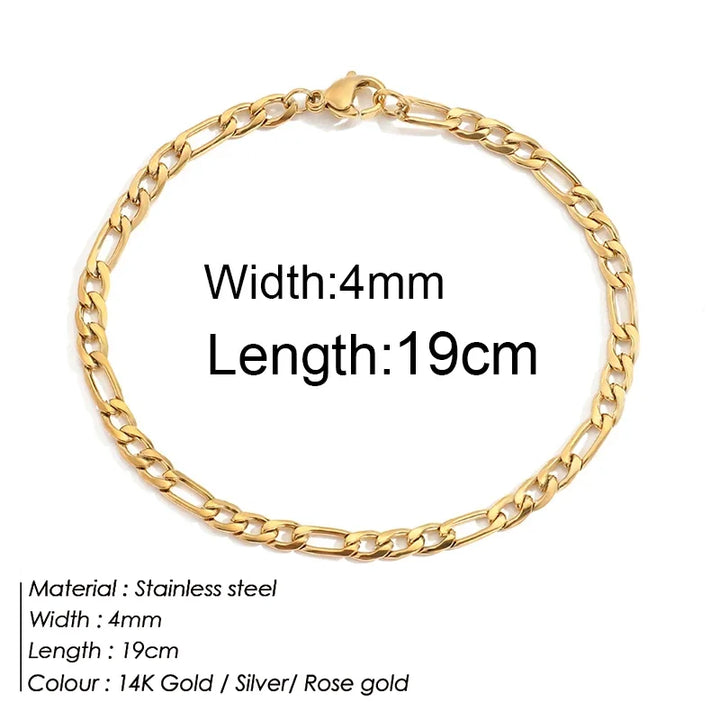 Gold Color Bracelet Stainless Steel Twist