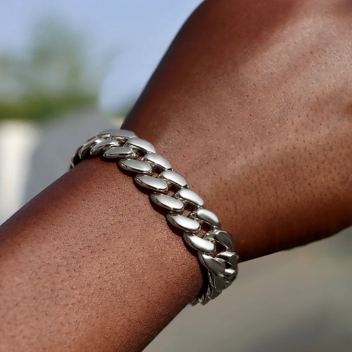14MM Iced Prong Link Cuban Chain Bracelets