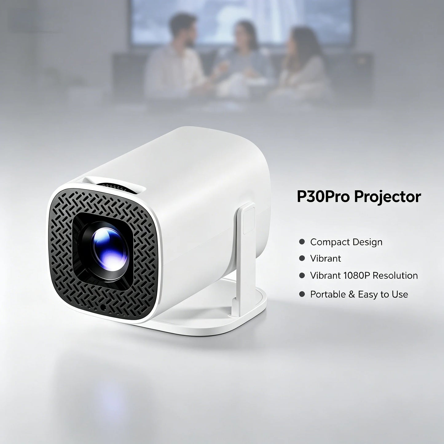 Tragbarer Mini-Projektor P30 Pro – WLAN, Bluetooth & Auto-Keystone