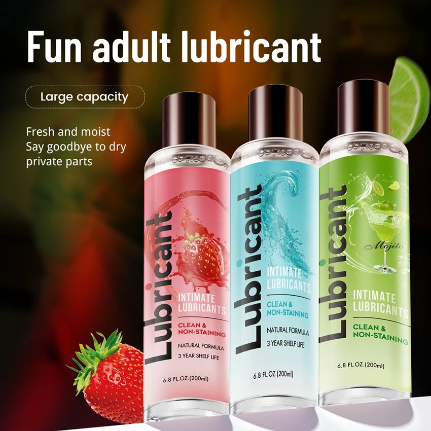 Fruit Water-Soluble Lubricantion Water Based Gel Lubricats Sex Intimate for Adults Men Women Gay Body Sexy Strawberry Fragrance