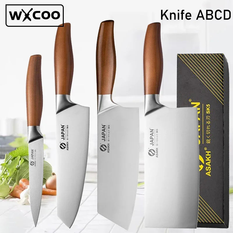 VLEO Japanese Professional Chef Knife Stainless Steel Chopping Meat Cleaver Fruit Peeling Slicing Boning Knife Kitchen Tool