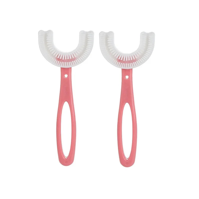 Baby Toothbrush Children 360 Degree U-shaped Child Toothbrush Teethers Baby Brush Silicone Kids Teeth Oral Care Cleaning